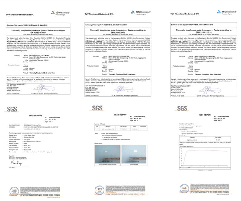 3.2mm 4.0mm Tempered Solar Collector Glass with Black Dots Frame