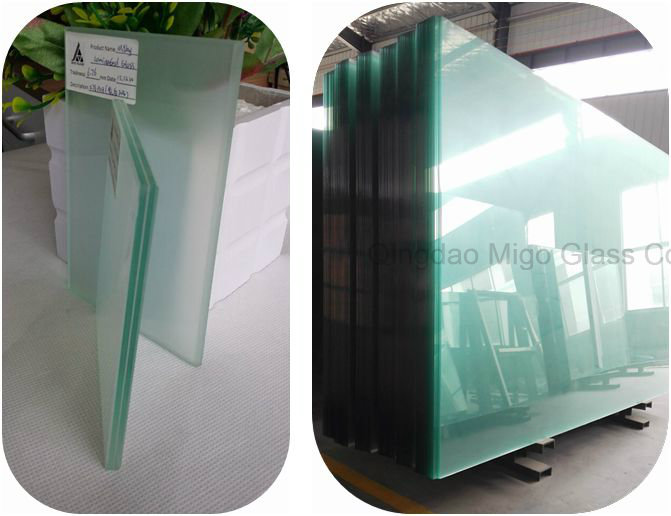 Clear Float Laminated Architectural Glass with Milky White PVB