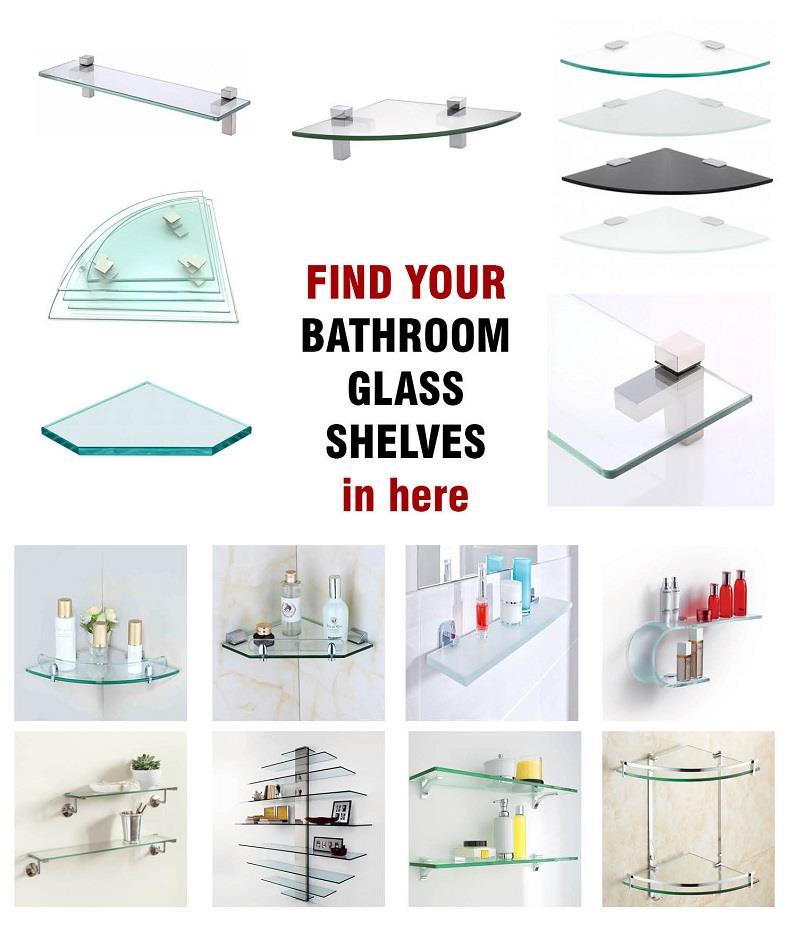 glass shelves for bathroom and kitchen