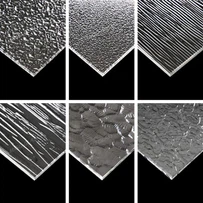 Klar gemustertes Gebäudeglas