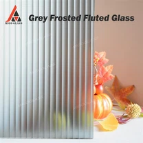 4-10mm graues, mattiertes, geriffeltes Glas
