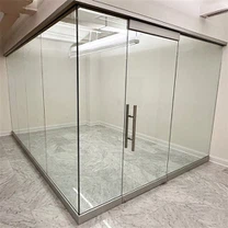 Wände und Trennwände aus gehärtetem Glas