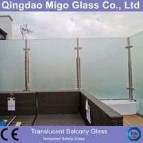 Mattes Geländerglas