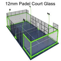 12 mm ESG Härtetes Glas für Padel Court verwendet